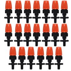 20 pz TF-118 Giardinaggio Irrigazione Sistema di irrigazione a goccia Set Accessori 6mm Singolo Gancio Collegamento 4/7mm Capillare (Arancione)