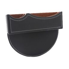 Scatola di immagazzinaggio per fessure per seggiolino auto con intervallo Auto Gap Pocket Stivaggio riordino per telefono Pad Card Coin Case Accessori (nero bianco)
