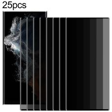 Per Samsung Galaxy S22 Ultra 5G 25 pezzi Pellicola in vetro temperato per la privacy con bordo curvo 3D