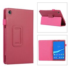 Per Lenovo Tab M8 4th Gen Litchi Texture Custodia in pelle per tablet (rosa rossa)
