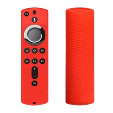 Y1 2 pezzi per Amazon Fire TV Stick 4K 2a generazione Custodia protettiva in silicone anticaduta per telecomando (rosso)