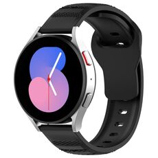 Cinturino di ricambio in silicone con motivo a punti universali da 20 mm (nero)