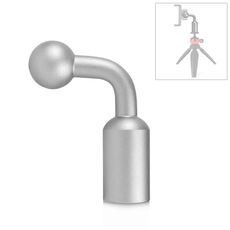 Adattatore base per staffa con testa a sfera in lega di alluminio PULUZ da 17 mm (argento)