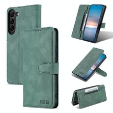 Per Samsung Galaxy S23+ 5G AZNS Dream II Custodia per cellulare in pelle Flip Feel (verde)
