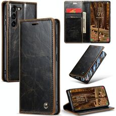 Per Samsung Galaxy S23+ 5G CaseMe 003 Custodia per telefono in pelle Crazy Horse Texture (caffè)