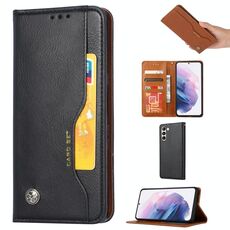Per Samsung Galaxy S23 5G Knead Skin Texture Custodia orizzontale in pelle a conchiglia (nero)