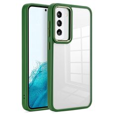 Per Samsung Galaxy S23 5G Custodia per cellulare in TPU acrilico trasparente (verde)