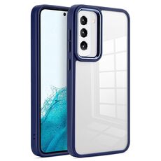 Per Samsung Galaxy S23 5G Custodia per cellulare in TPU acrilico trasparente (blu navy)