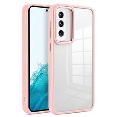 Per Samsung Galaxy S23 5G Custodia per cellulare in TPU acrilico trasparente (rosa)