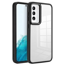 Per Samsung Galaxy S23 5G Custodia morbida in TPU acrilico trasparente (nero)