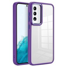 Per Samsung Galaxy S23+ 5G Custodia morbida in TPU acrilico trasparente (viola scuro)