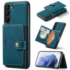 Per Samsung Galaxy S23+ 5G JEEHOOD Custodia a portafoglio staccabile magnetica retrò (blu)