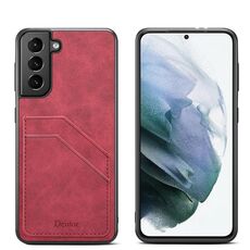 Per Samsung Galaxy S23 5G Denior PU Custodia per telefono con doppio slot per schede (rosso)
