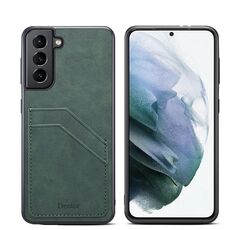 Per Samsung Galaxy S23 5G Denior PU Custodia per telefono con doppio slot per schede (verde)