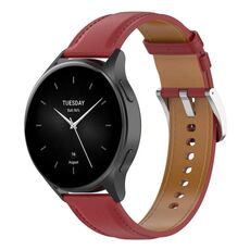 Per Huawei Watch Buds/Xiaomi Watch S2 Cinturino in vera pelle da 22 mm (rosso)