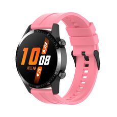 Per Huawei Watch 3 Pro Nuovo cinturino in silicone con fibbia nera da 20 mm (rosa)