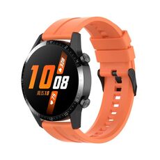 Per Huawei Watch 3 Pro Nuovo cinturino per orologio con fibbia in silicone nero da 20 mm (Vitality Orange)