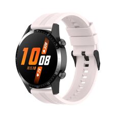 Per Huawei Watch 3 Pro Nuovo cinturino con fibbia in silicone nero da 20 mm (Quicksand Pink)