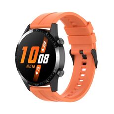 Per Huawei Watch 3 Pro Nuovo cinturino per orologio con fibbia in silicone nero da 22 mm (Vitality Orange)