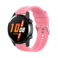 Per Huawei Watch Buds / Watch 3 Pro Nuovo cinturino per orologio con fibbia in silicone argento da 22 mm (rosa)