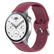 Per Xiaomi Watch S2 Cinturino in silicone tinta unita da 22 mm (vino rosso)