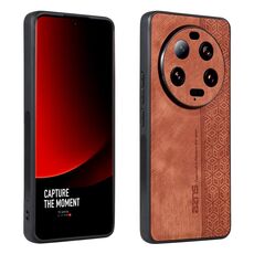 Custodia per telefono Xiaomi 13 Ultra AZNS 3D in rilievo (marrone)