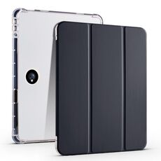 Per OPPO Pad 2 11.6 2023 Custodia per tablet in pelle TPU trasparente a 3 pieghe con slot per penna (nero)