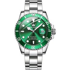 Orologio meccanico impermeabile luminoso da uomo OLEVS 6650 (verde)