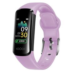 TK30 Smart Watch con schermo a colori da 0,96 pollici, supporto frequenza cardiaca / pressione sanguigna / ossigeno nel sangue / monitoraggio della glicemia (viola)