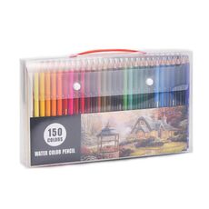 Set di matite colorate dipinte a mano con nucleo solubile in acqua da 150 colori