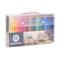 Set di matite colorate dipinte a mano con nucleo solubile in acqua da 210 colori