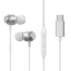 JOYROOM JR-EC06 Auricolare cablato in metallo tipo C in-ear, lunghezza: 1,2 m (bianco)
