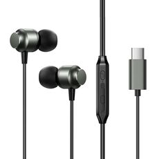 JOYROOM JR-EC06 Auricolare cablato in metallo di tipo C, lunghezza: 1,2 m (grigio scuro)