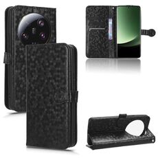 Custodia in pelle per Xiaomi 13 Ultra Honeycomb Dot Texture (nera)