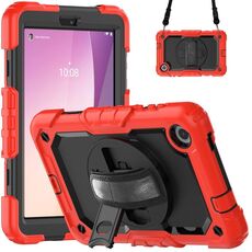Custodia per tablet PC ibrido in silicone Lenovo Tab M8 di quarta generazione con tracolla (rosso)