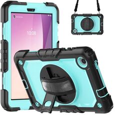 Custodia per tablet PC ibrido in silicone Lenovo Tab M8 di quarta generazione con tracolla (PC azzurro)