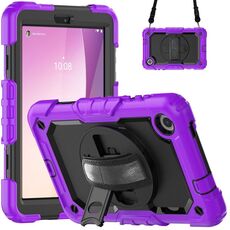 Custodia per tablet PC ibrido in silicone Lenovo Tab M8 di quarta generazione con tracolla (viola)