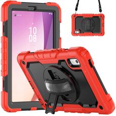 Custodia per tablet PC ibrido in silicone Lenovo Tab M9 con tracolla (rosso)