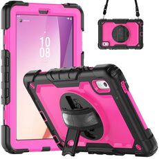 Custodia per tablet PC ibrido in silicone Lenovo Tab M9 con tracolla (PC rosa rossa)