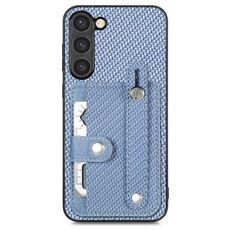Per Samsung Galaxy S22+ 5G Custodia da polso con cavalletto posteriore per cellulare con coltello per attrezzi (blu)