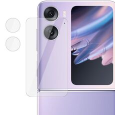 Per OPPO Find N2 Flip 5G 1 Imposta l'anello di protezione della fotocamera posteriore in vetro temperato imak + adesivo per schermo posteriore in vetro