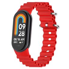 Per Xiaomi Mi Band 8 Ocean cinturino in silicone (rosso)