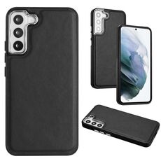 Per Samsung Galaxy S22 5G Custodia in pelle con copertura completa per telefono (nero)