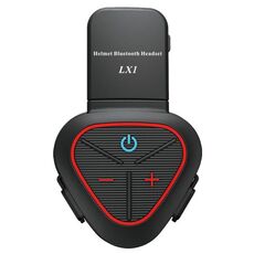 Auricolare Bluetooth 5.3 impermeabile per mezzo casco da motociclista LX1, versione: inglese (rosso classico)