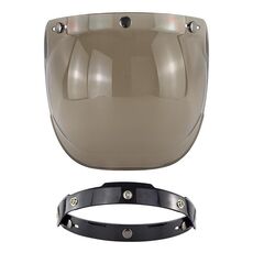 Lente antivento a tre pulsanti per casco da motociclista con staffa (tè chiaro)