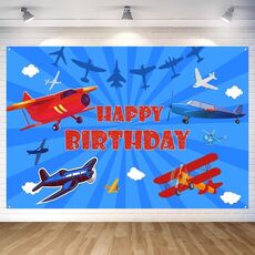 150 x 100 cm tema aeroplano compleanno sfondo panno bambini festa di compleanno decorazione fotografia sfondo