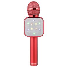 WS-1818 Microfono lampeggiante con luce a LED Microfono wireless Bluetooth audio autonomo (rosso)