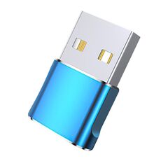 WH-7659 2pcs USB 2.0 maschio a USB-C / Type-C adattatore femmina, supporto ricarica e trasmissione dati (blu)