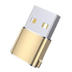 WH-7659 Adattatore USB 2.0 maschio a USB-C / Type-C femmina da 2 pezzi, supporto per ricarica e trasmissione dati (oro)