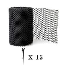 La protezione per grondaia in plastica impedisce a foglie o detriti di intasare pluviali e scarichi, larghezza x lunghezza: 16 cm x 6 m con 15 chiodi